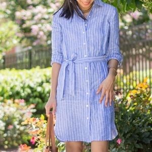 anne taylor linen shirt dress